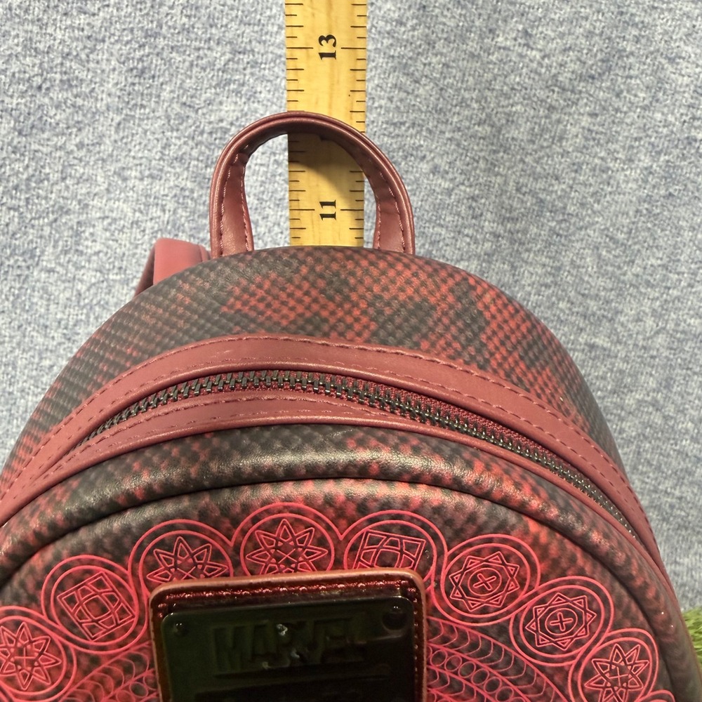 Loungefly Marvel Scarlet Witch Mini Backpack Burgundy Black Wanda Maximoff Bag - Picture 7 of 8